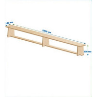 Скамейка гимнастическая 2500мм (фанерная) ножки фанера Dinamika