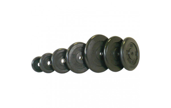 Диск обрезиненный 0,5 кг MB Barbell черный 600_380