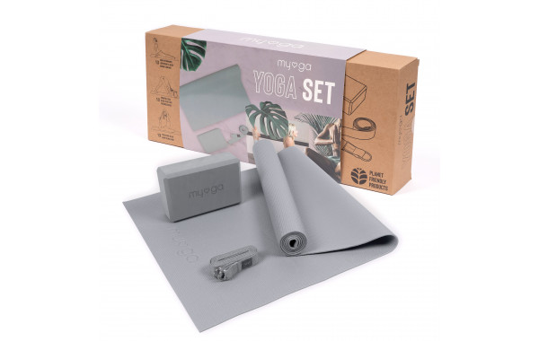 Набор для йоги Myga Yoga Starter Set RY1502 серый 600_380