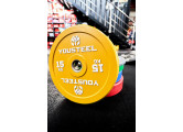 Диск 15кг YouSteel EVO Bumper Plate желтый