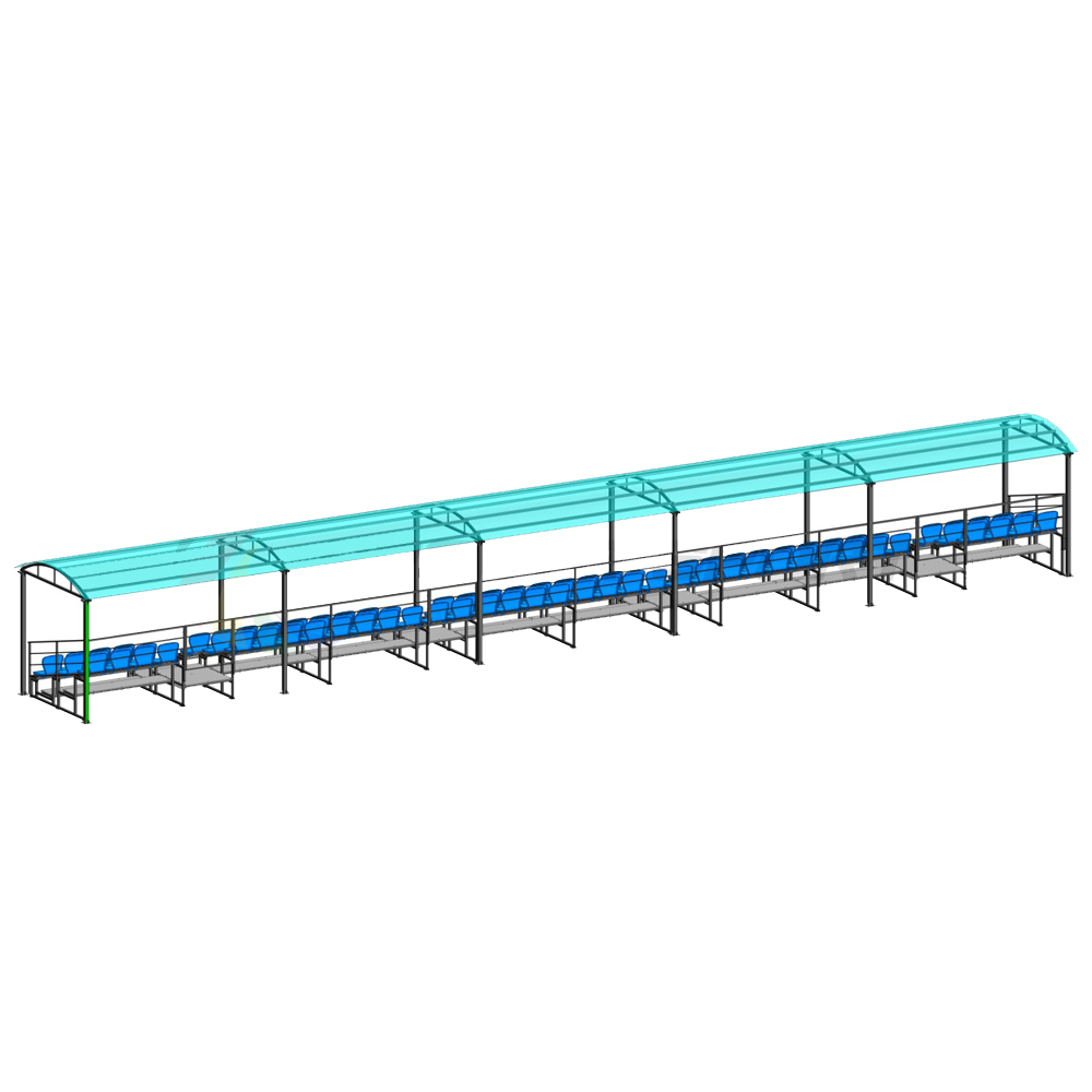 Трибуна для зрителей 3 ряда на 100 мест с навесом Spektr Sport 1000_1000
