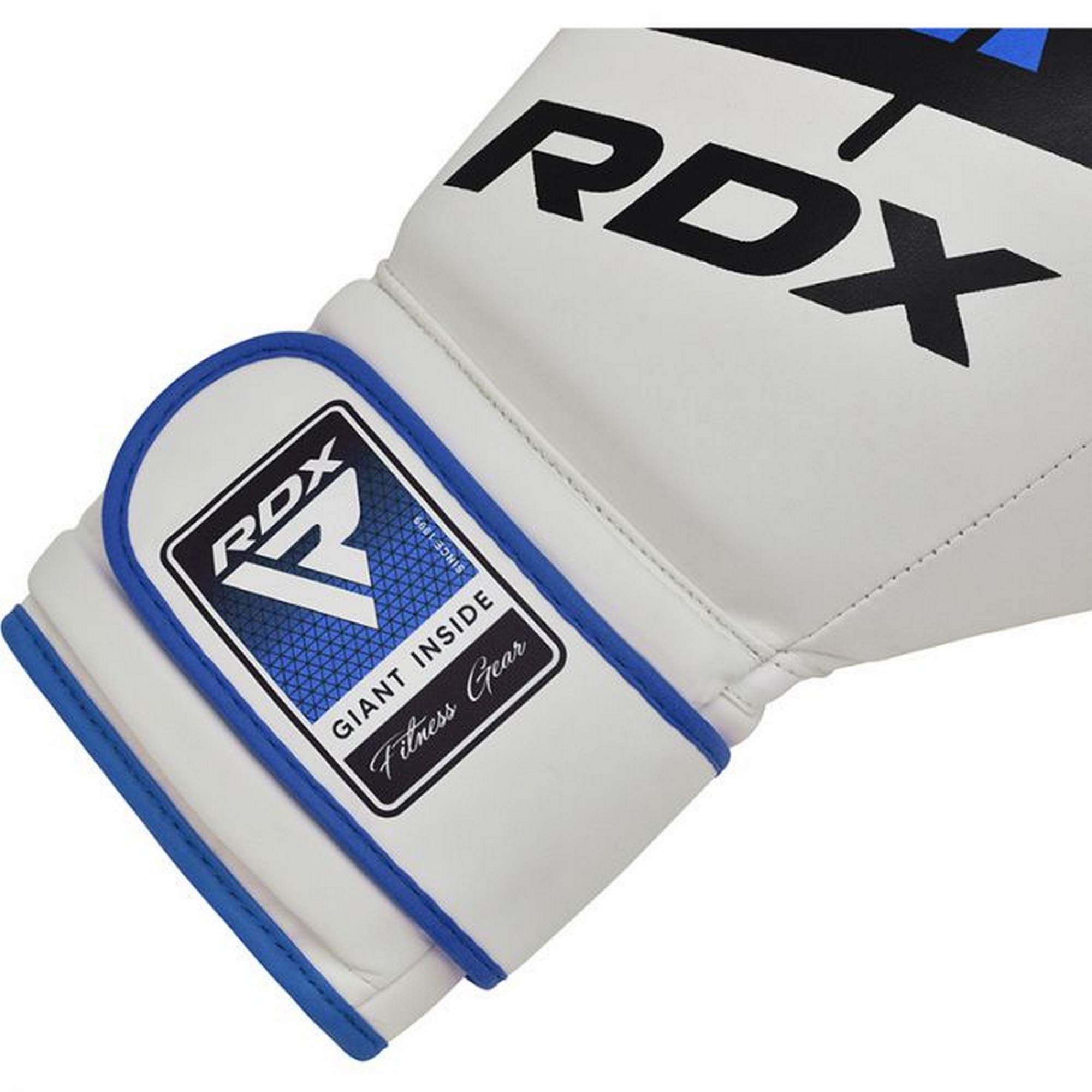 Перчатки тренировочные RDX BGR-F7U-12oz белый\синий 2000_2000