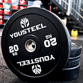 Диск EVO BUMPER PLATE 20кг YouSteel черный 120_120